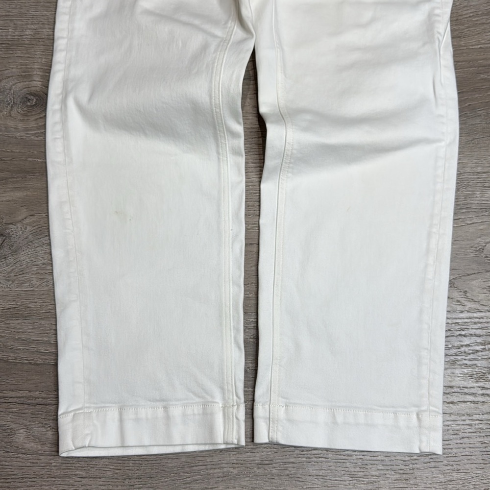 Everlane Women’s White High-Rise The Straight Leg Crop Jeans Sz 10 Tall - Picture 4 of 11